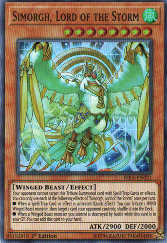 Simorgh, Lord Of The Storm Carta Yugi Rira-en021 Super Rare