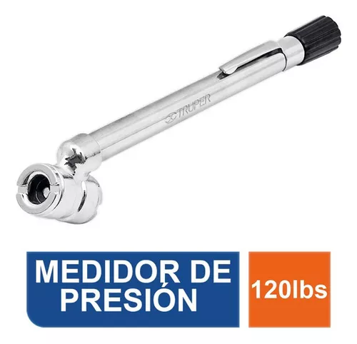 Medidor Presion Aire Neumaticos 10-120 Psi Truper