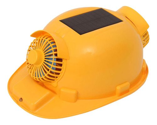 Ventilador Solar E Iluminación Casco De Seguridad Batería