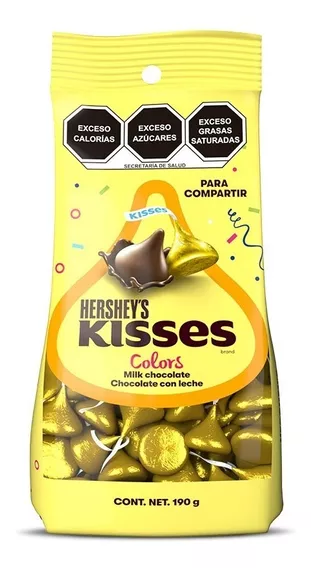 Chocolate Hershey's Kisses Fiesta Amarillo 190g