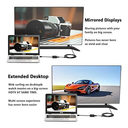 Imagen 4 de 7 de Adaptador Hdmi A Vga,iczi 1080p Chapado En Oro Hdmi A Vga