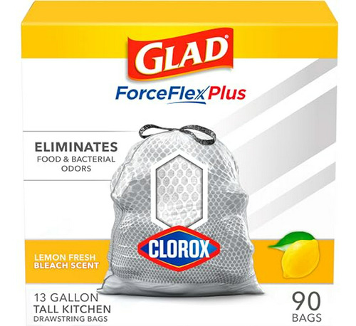 Bolsas De Basura  Forceflex Plus Con Clorox, 13 Galones, Lim