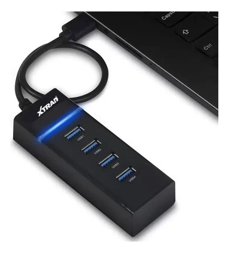 Hub Adaptador Usb Extensor 4 Portas 3.0 30cm Xt2213 Xtrad