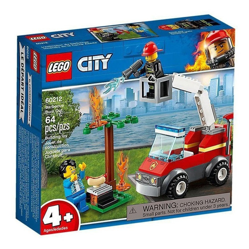 Lego City Barbecue Burn Out 60212 Bomberos Apagan Parrillada