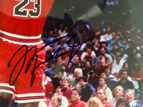 Autografo Michael Jordan Foto Autografiada Certificado G. A. (Usado)