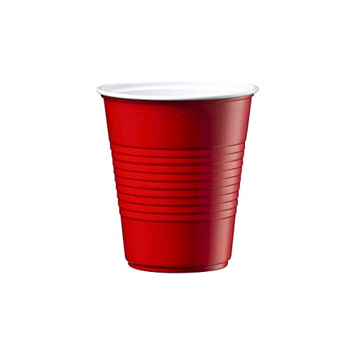 Disposable Party Plastic Cups Red Drinking Cups (12 Oz....