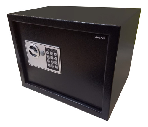Caja Fuerte De Seguridad Digital 38x30x30cm Vivendi Negra Ct Color Negro