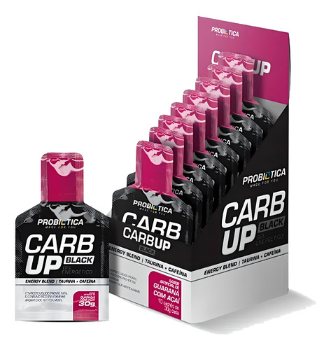 4 Caixas Carb Up Black Gel 10un/30g - Probiótica Sabor Variados