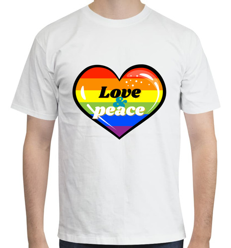 Playera Diseño Pride Love And Peace