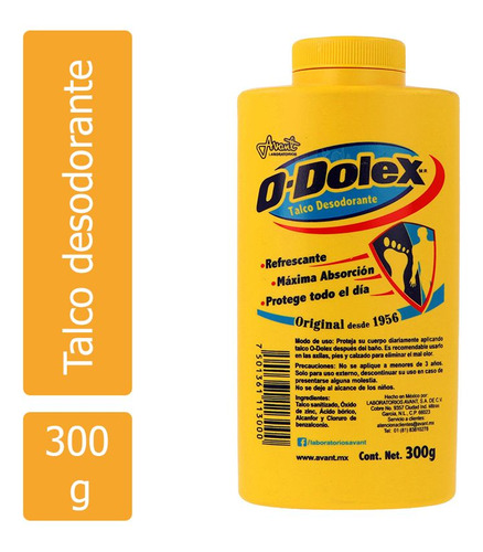 O-dolex Con Talco Desodorante Frasco Con 300 G