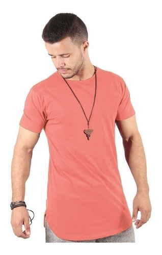 Imagem 3 de 10 de Kit C/4 Blusas Camisetas Camisas Longline Masculinas Longas