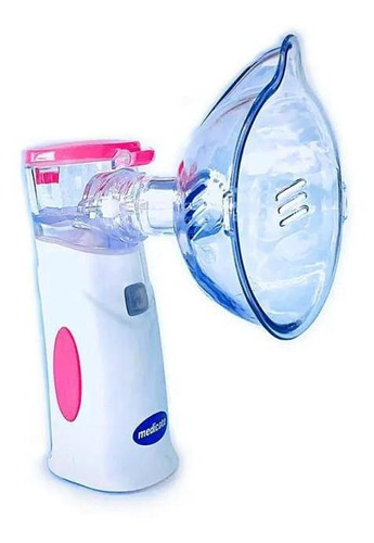 Inalador Nebulizador Portatil Bateria Infantil Adulto Md4700 Cor Rosa