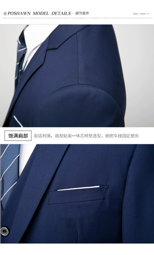 Traje Casual De Hombre Talla Grande Traje De Tres Piezas