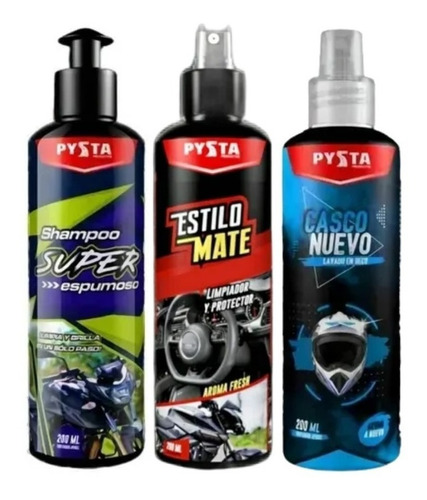 Restaurador De Partes Mate + Shampoo + Lavado En Seco Cascos