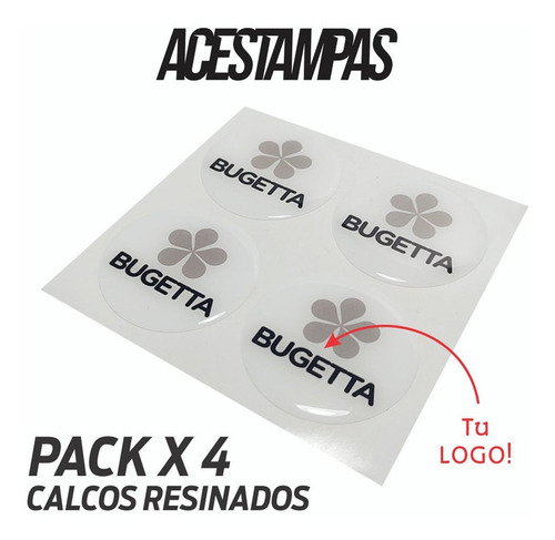 Pack 4 Calcos Resinados Hasta 105mm - Ac Estampas