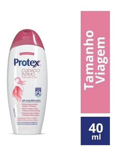 Imagem 2 de 3 de Sabonete Líquido Protex Cuidado Íntimo Delicate Care 40ml
