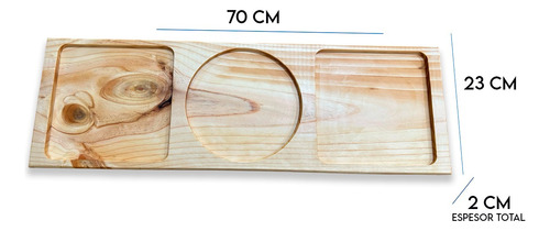 Tabla De Picoteo, Picadillo O Cocktail Modelo2, 70x23x2 Cm