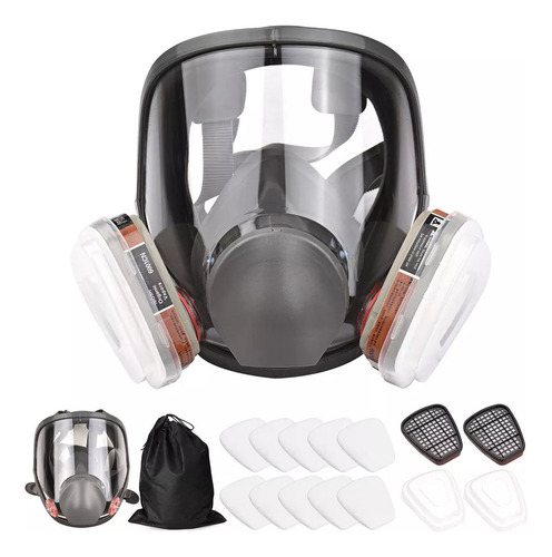 Para Máscara De Gás Respiratório, Capacetes De Proteção Faci