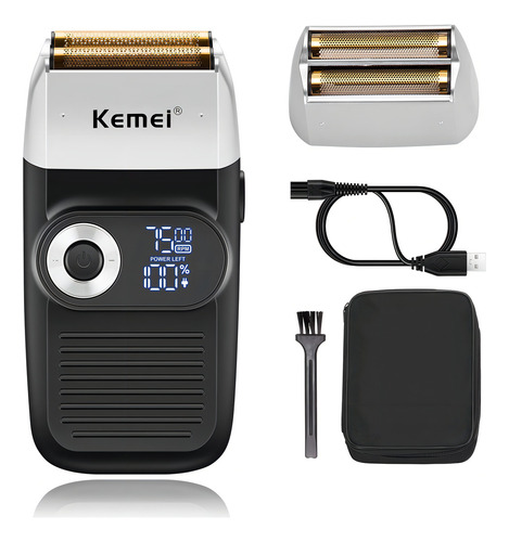 Barbeador elétrico profissional Kemei Foil para homens, Ma