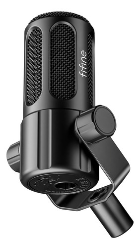 Microfone Gamer Xlr Fifine Amplitank Tank 1 Preto