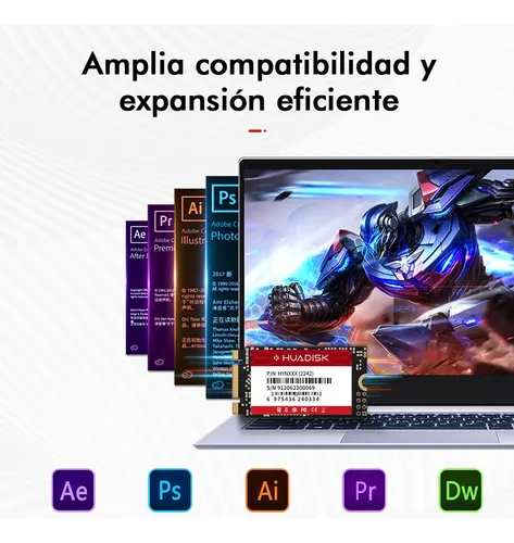 Disco Duro Ssd Huadisk M.2 Sata3 2242 De 1 Tb Para Computado