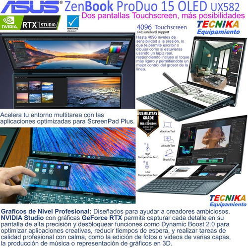 Imagen 6 de 9 de Asus Zenbook Pro Duo 15 Oled 4k Touch I7 16gb 1tb Rtx3070