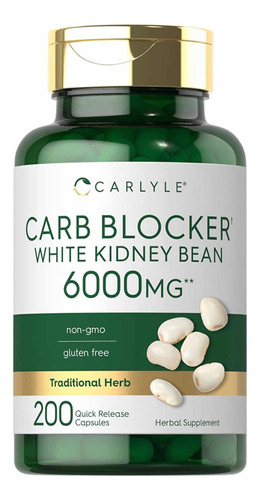 Carb Blocker White Kidney Bean - Carlyle, Adelgazante, Cápsu