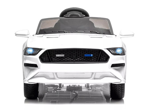 Mini Carro Elétrico Tipo Mustang Branco Com Controle Luz Som Voltagem do carregador 110V/220V