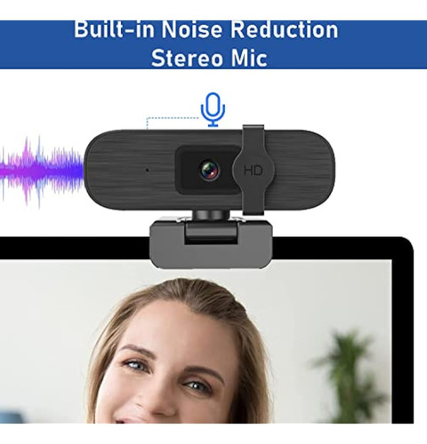 Cámara Web 4k Para Pc, Zoom Automático, Con