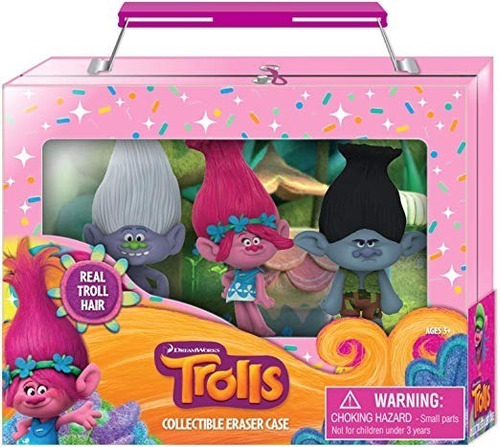 Caso De Dreamworks Trolls De Colección 3d Figurativo Borrado