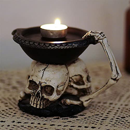 Portavelas De Calavera Con Diseño De Esqueleto, Candelabros