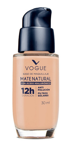 Base De Maquillaje Liquida  Vogue Mate Natural Filtro Solar