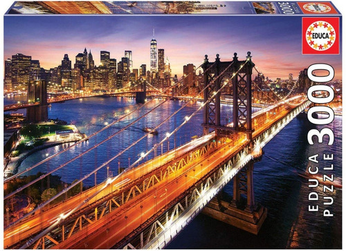 Imagen 1 de 3 de 18508 Manhattan Al Atardecer Rompecabezas 3000 Piezas Educa