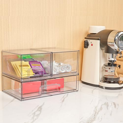 Conjunto De 5 Cajones Apilables De Almacenamiento Vtopmart,