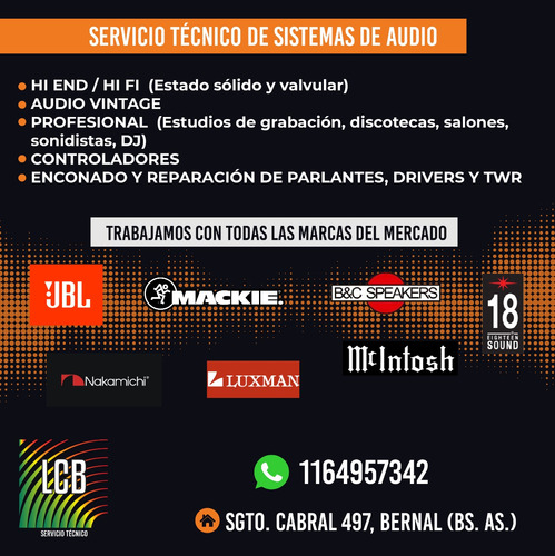 Servicio Técnico Service Audio Profesional / Hi End-hi Fi