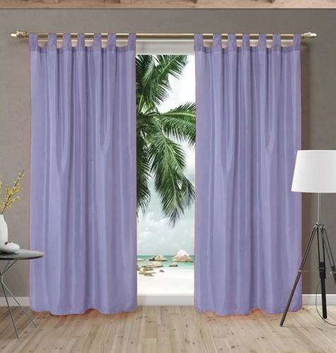 Imagen 2 de 10 de Juego De Cortinas Con Presillas 2 Paños Colores Deco