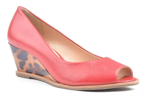 Zapatos De Mujer De Cuero Chino Marlin Rojo -