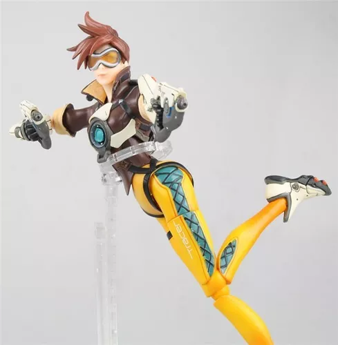 Tracer Figure Action C/ Caixa Gamer Geek Overwatch 27 Cm