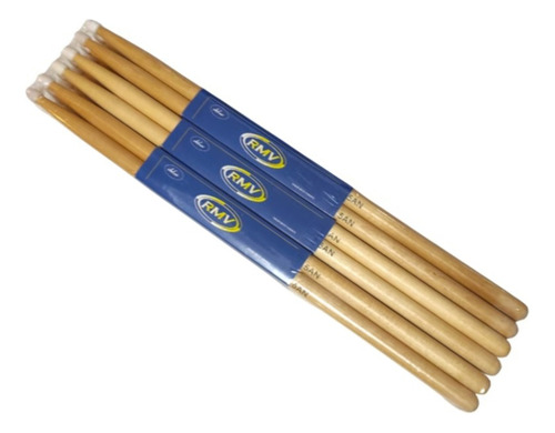 12 Pares De Baquetas Para Bateria Rmv 5a Punta Nylon Color Caqui
