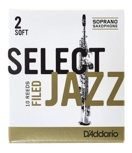 Caixa 10 Palhetas Select Jazz - Filed - Sax Soprano 2 Soft