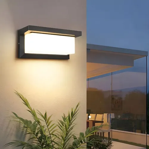 Arandela Parede Externa Retangular Led Cor Preta 110v/220v 127/220v Preto