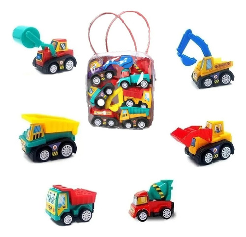 Set Autos De Jueguetes De Construccion Camion Tractor Grua