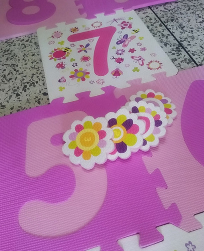 Imagen 3 de 4 de Rayuela Alfombra Mat Armable Foami Puzzle Niñas