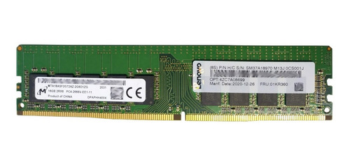 Imagem 3 de 3 de Memória 16gb Original Lenovo Ddr4 2666mhz Ecc Udimm St50