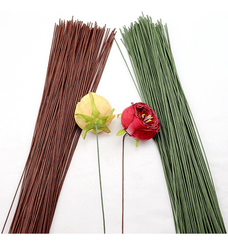 100x Floral Wire 9.4in Diy Planta Artificial Ramo Verde