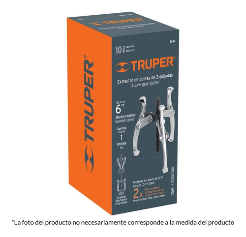 Imagen 4 de 10 de Extractor Poleas 3 Patas 3 Acero Truper 14500 Sin Interes