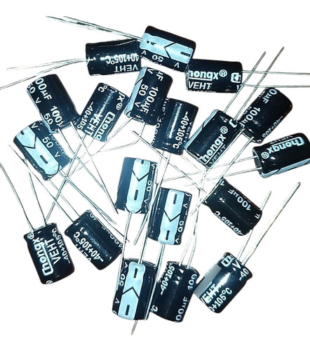 Capacitor Electrolítico 100uf X 50v Pack 10 Unidades