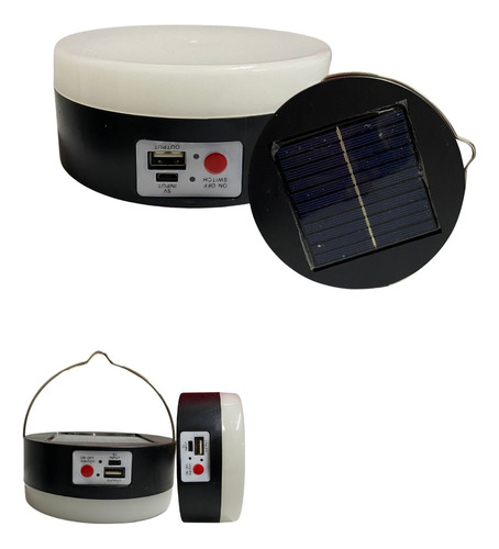 2 Luminária Lampião Solar P/ Ao Ar Livre Portátil C/ 3 Modos