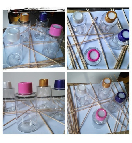 Imagen 7 de 10 de Envase Frasco Pet Cristal Difusor Aromático + Varillas X30