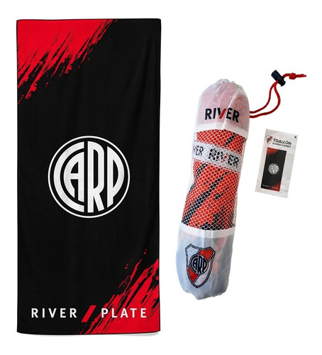 Toallon Secado Rapido River Plate Futbol Original + Bolso